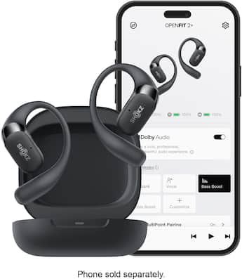 Shokz OpenFit 2+ Open Ear True Wireless Bluetooth Earbuds Black Shokz OpenFit 2+ Open Ear True Wireless Bluetooth Earbuds Black