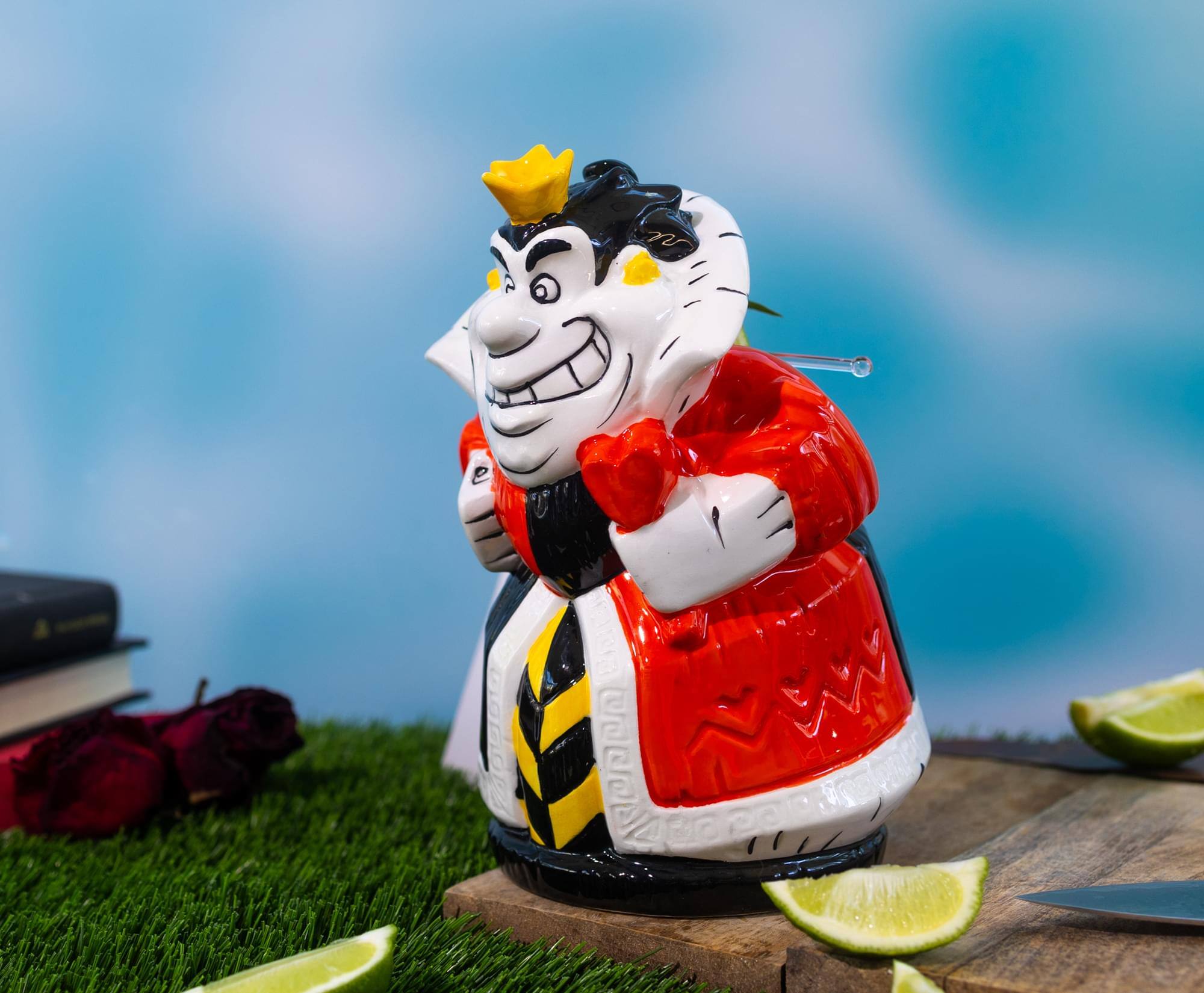 Alt View 3. Disney - Geeki Tikis Disney Alice In Wonderland Queen of Hearts Ceramic Mug | 34 Ounces - Red.