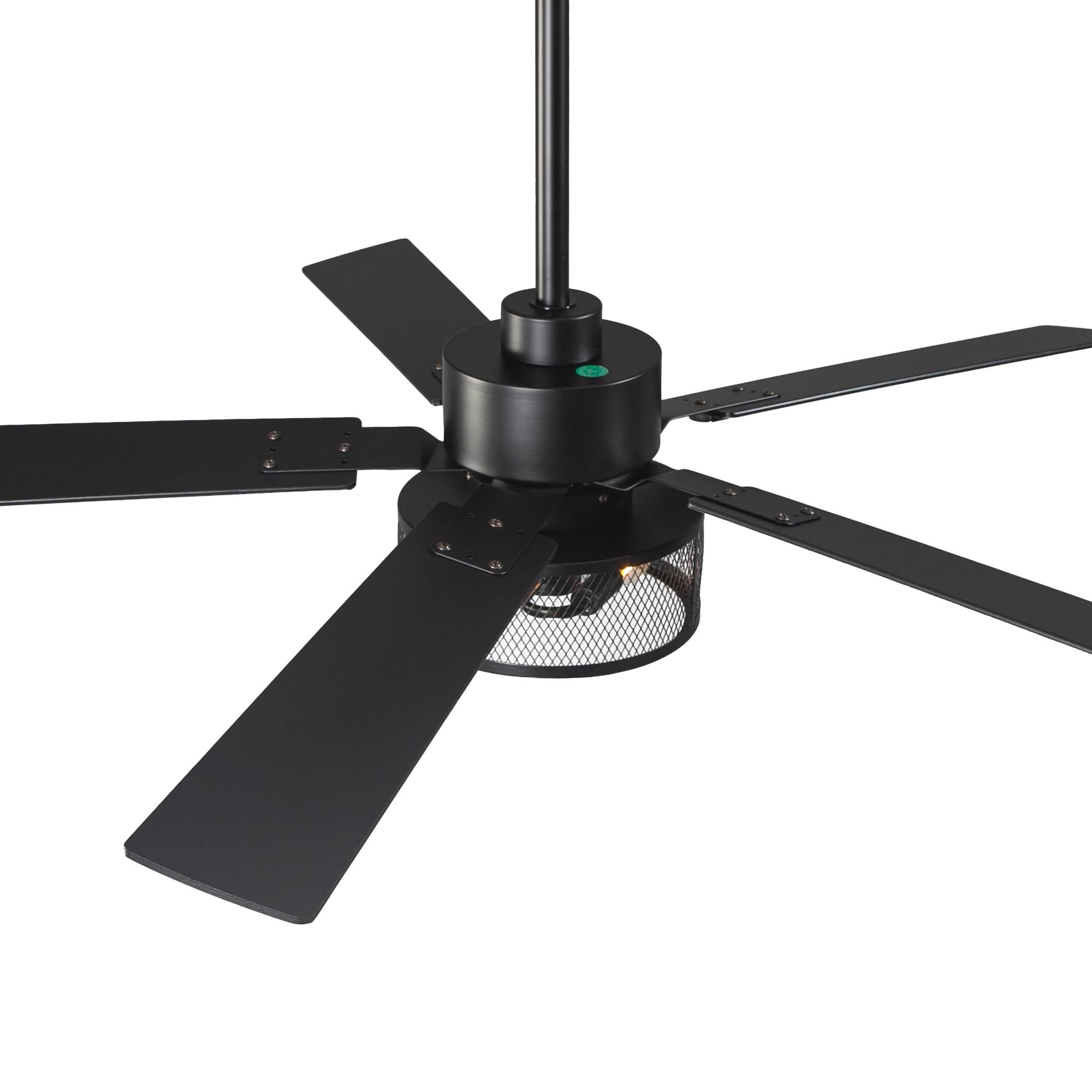 Alt View 8. Parrot Uncle - 52" Matte Black Ceiling Fan with Light, Reversible Blades, Remote & App Control - Black.