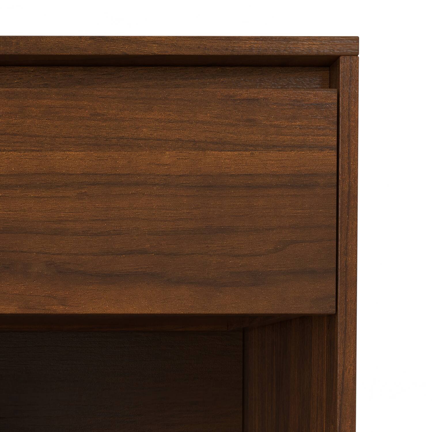 Alt View 7. Simpli Home - Simpli Home Hunter 20 inch Wide Nightstand in Walnut Veneer - Walnut.