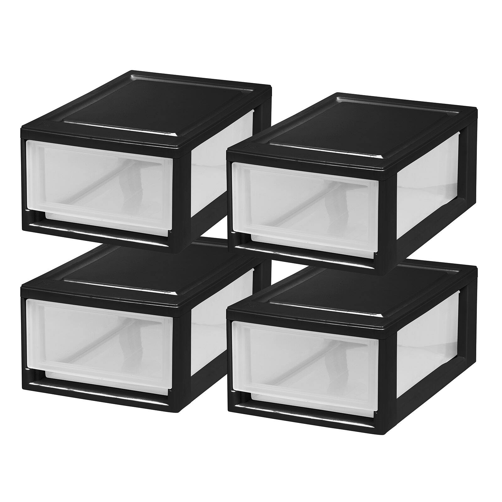 IRIS USA Plastic Storage Drawer organize Stacking Drawers, Black - Best Buy