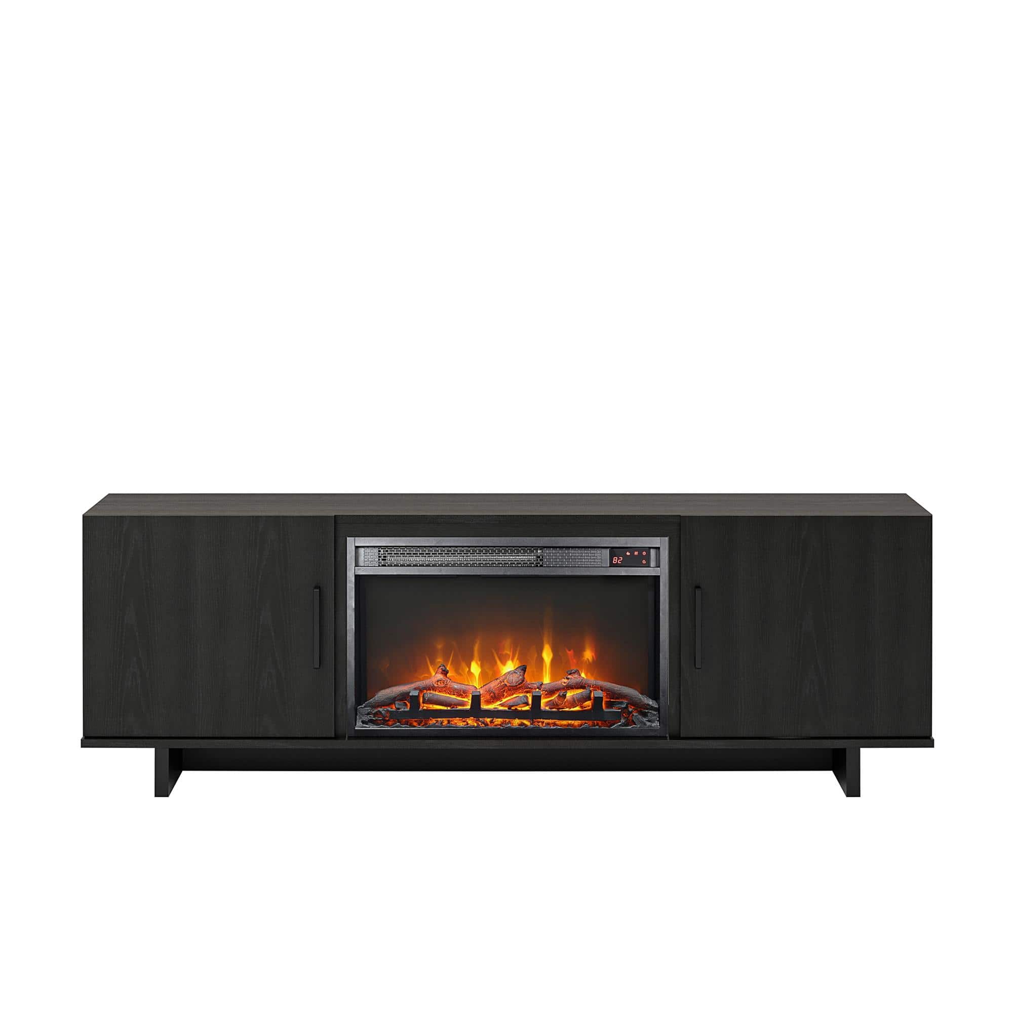 Front. Ameriwood Home - Southlander Fireplace TV Stand (60") - Black Oak.
