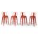 Angle Zoom. Simpli Home - Rayne Metal Counter Height Stool (Set of 4) - Orange.