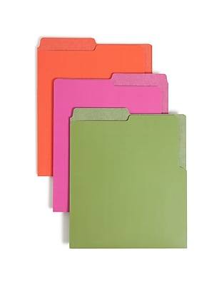 Front. Smead - Smead Organized Up Heavyweight Dual Tab Vertical Colored File Folders, Letter Size, Bright Tones, 6/Pack (75406) - Assorted.