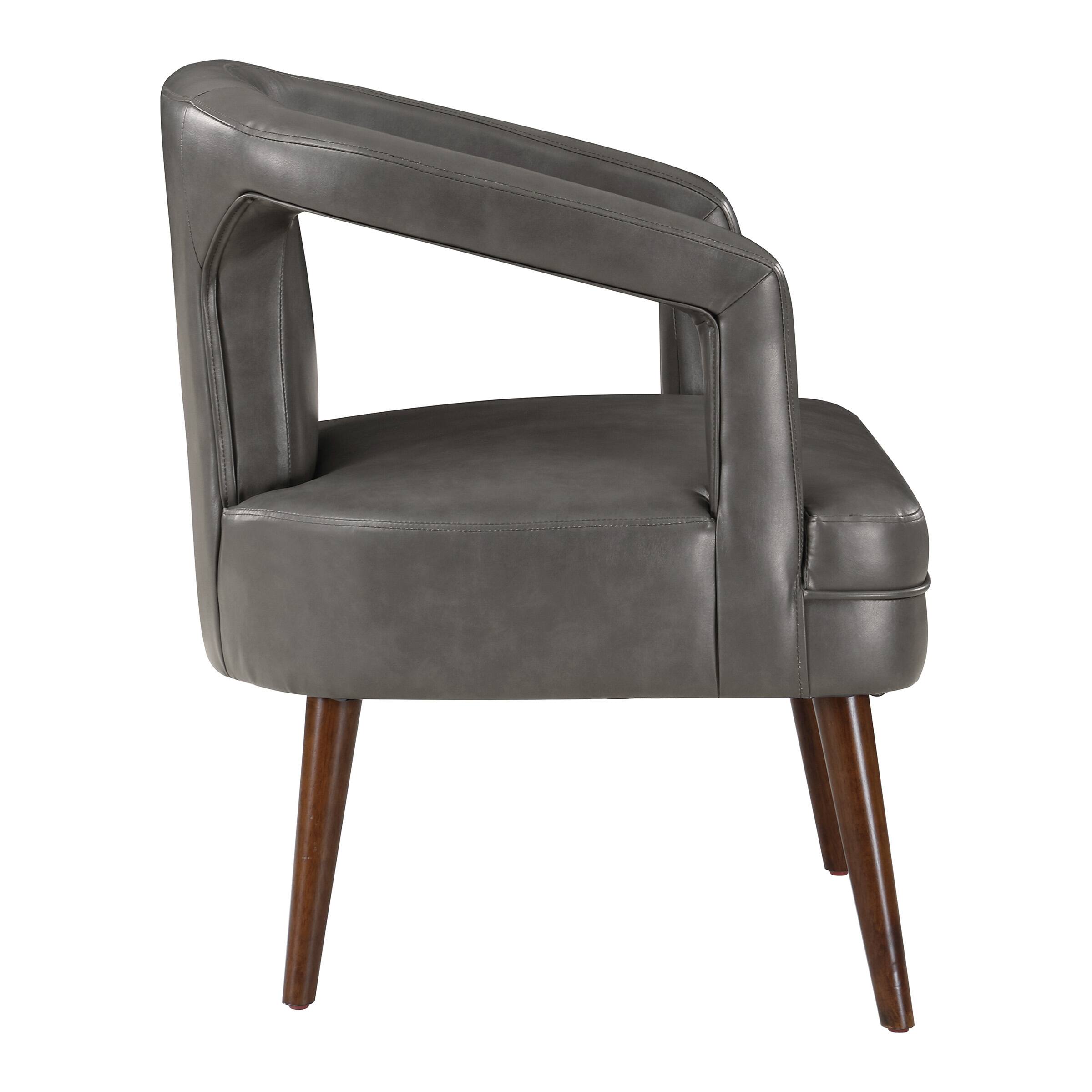 Left. OSP Home Furnishings - Mason Accent Reception Chair - Pewter.