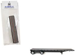 HO Logistics Replicas - High Boy Spread Axle Flatbed Trailer Black 1/87 (HO) Scale Plastic Model Car by HO Logistics