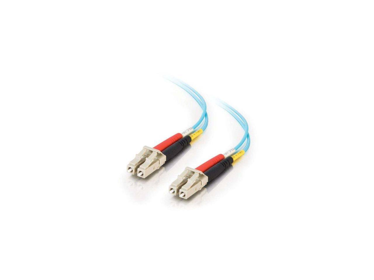 Alt View 6. Cables to Go - C2G 01119 OM3 Fiber Optic Cable - LC-LC 10Gb 50/125 Duplex Multimode PVC Fiber Cable, Aqua (65.6 Feet, 20 Meters).