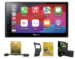 Pioneer - DMH-W3050NEX Digital Receiver Backup Camera + ADSMRR + KIT-EDG2 for 2015-2020 Ford Edge w/ 4" MyFord Screen - Black