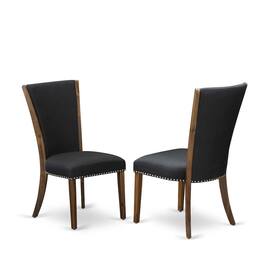 East West Furniture - CNVE5-N8-24 - 5-Pc Dining Table Set- 4 Kitchen Chairs and Rectangular Dining Table - Black Linen - Natural