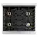 Alt View 12. ZLINE - 30 in. Wide 4 Burner 4.2 cu. ft. Freestanding Paramount Gas DuoPro Range with Convection Oven - Satin Steel/Black Matte.