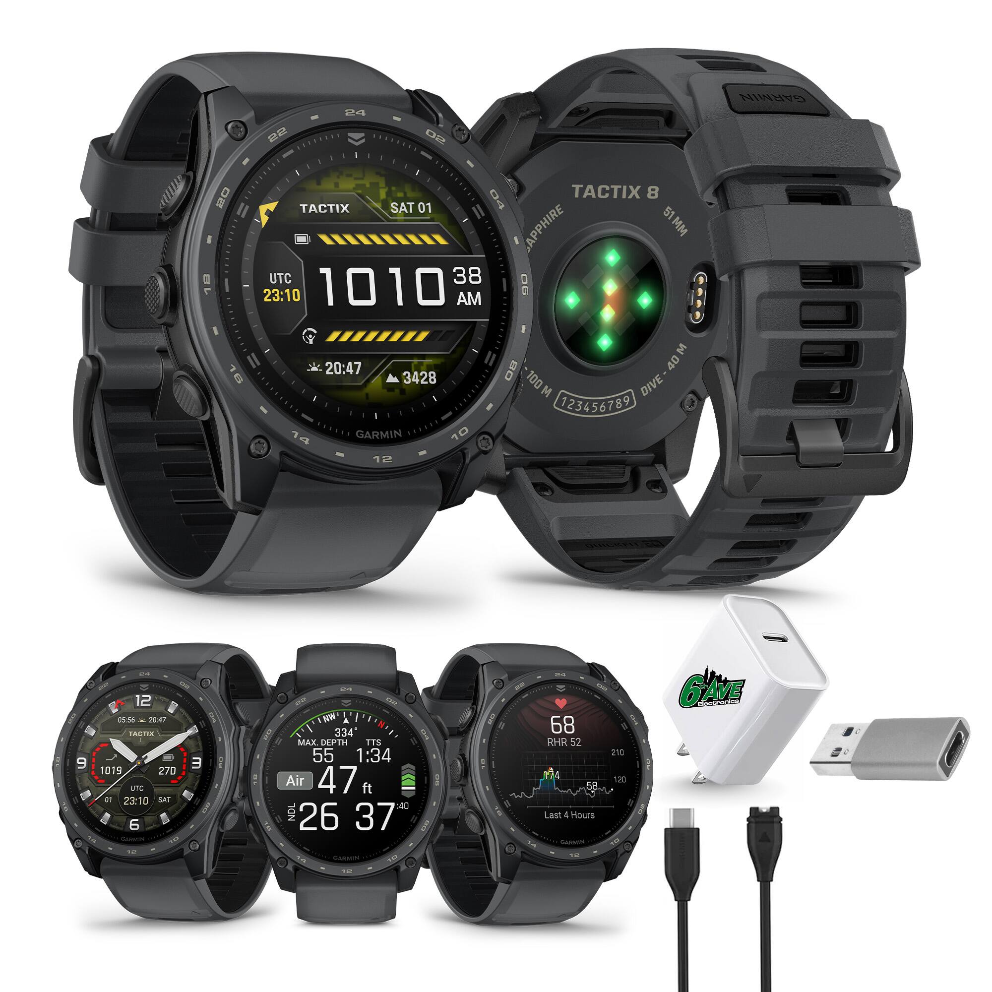 oa  
24 22 02 8 TACTIX SAT 01 04 51 APPHIRE MM UTC 38 23:10 1010 AM 90 M 20:47 80 DIVE-40M 40 3428 100 M 123456789 -3VIO 14 GARMIN 10 12  
GARMIN  
QUICKFIT  
9  
en 12 05:56 22:47 TACTIX 1019 270 UTC 01 23:10 SAT 6 Calories  
3  
2% A 334 MAX DEPTH TTS 55 1:34 Air 47 ft 40 NDL 26 37  
DE  
25% - 68 RHR 52 210 120 Last 4 Hours GARMIN  
GAVE Electronion  
GARNIN  
12  
12