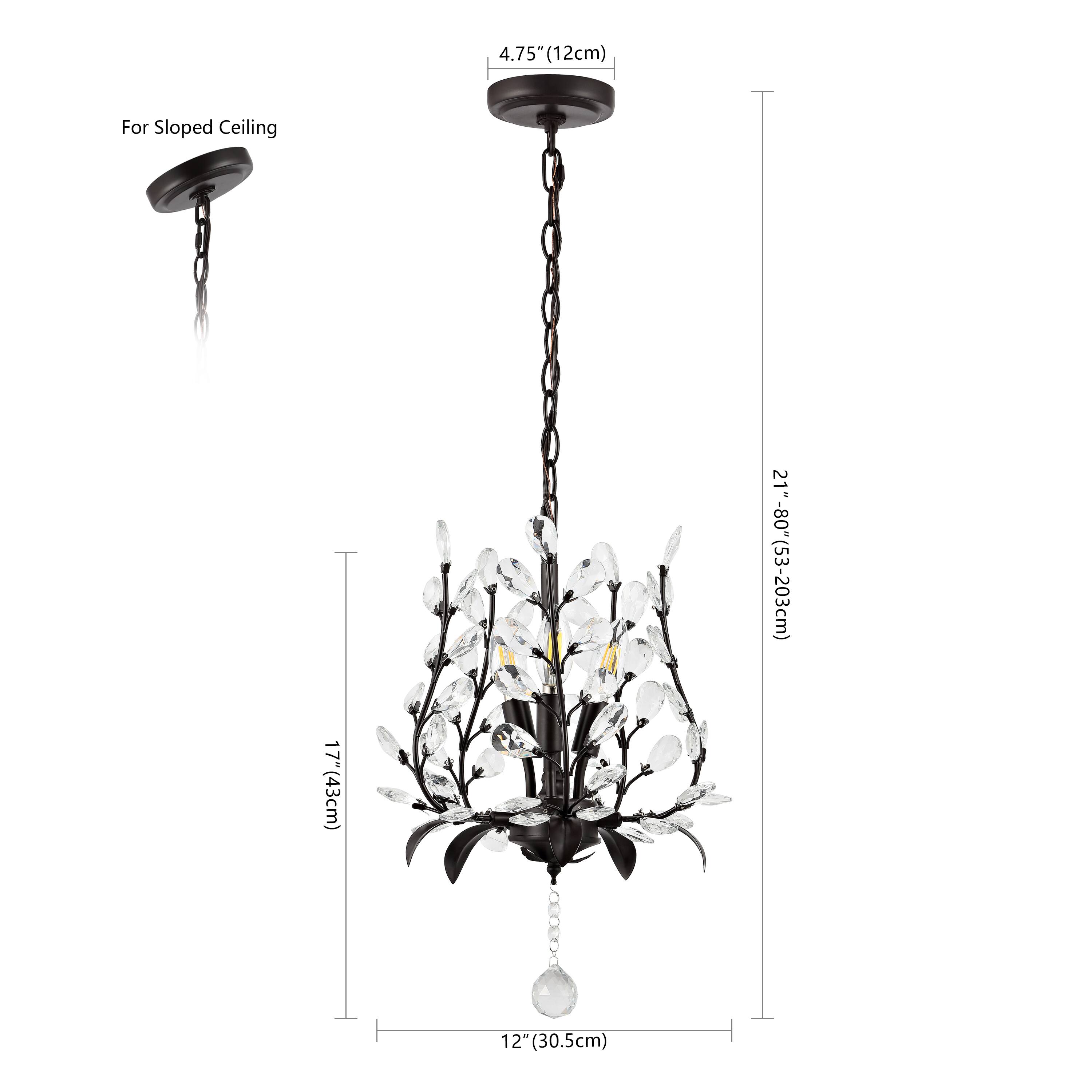 4.75" (12cm) For Sloped Ceiling  
17" (43cm)  
21-80" (53-203cm)  
12" (30.5cm)