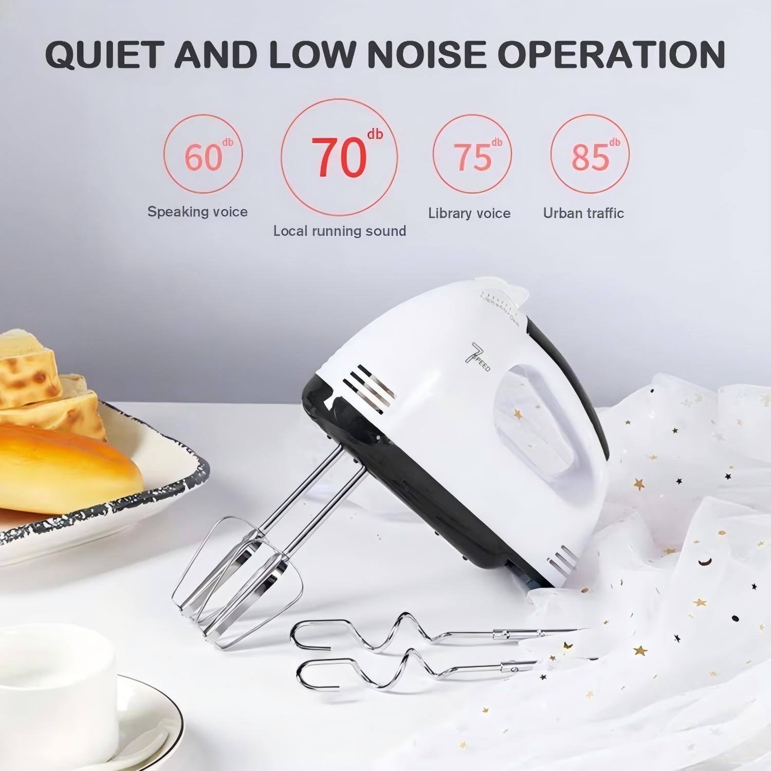 QUIET AND LOW NOISE OPERATION

60 db  
Speaking voice

70 db  
Local running sound

75 db  
Library voice

85 db  
Urban traffic