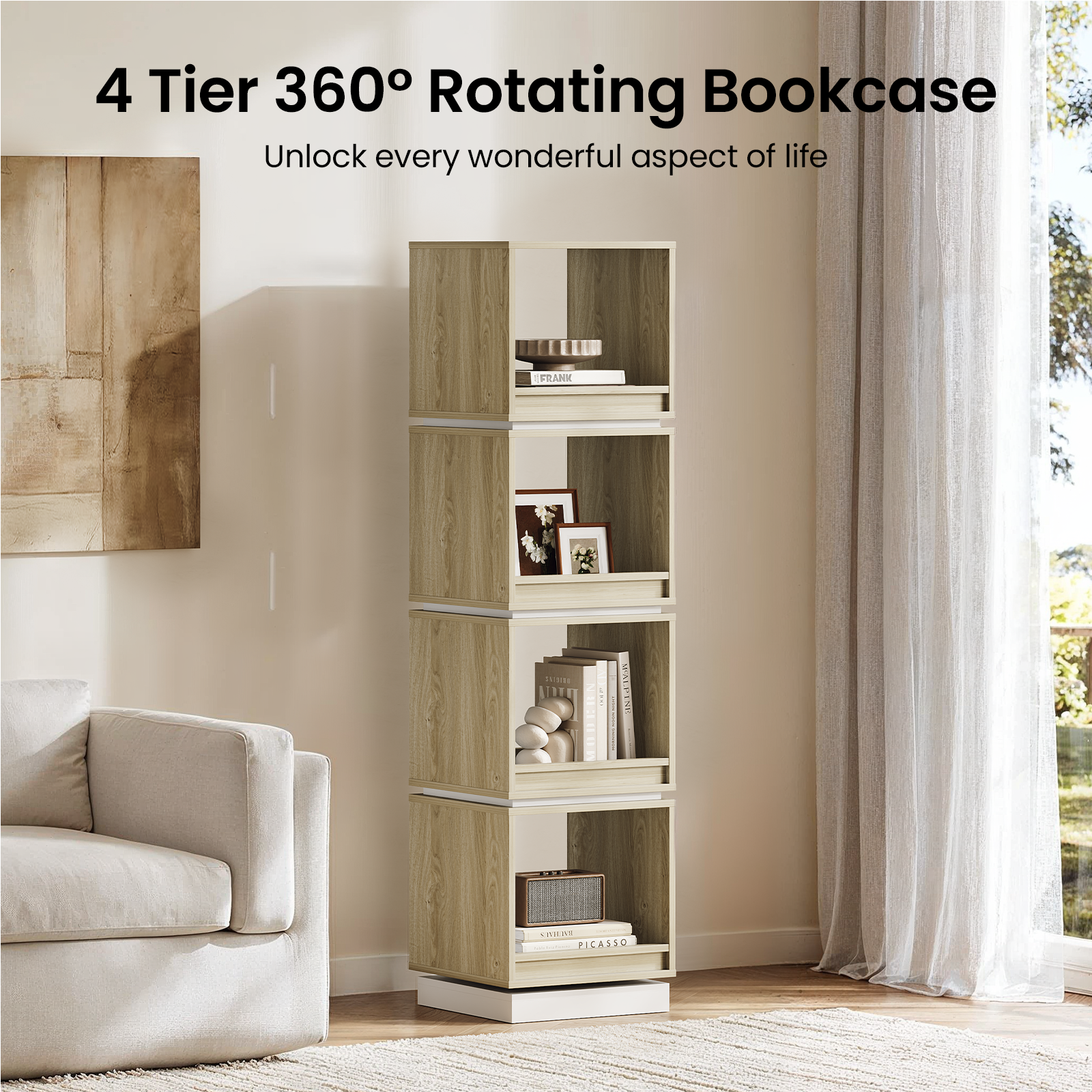 4 Tier 360° Rotating Bookcase  
Unlock every wonderful aspect of life