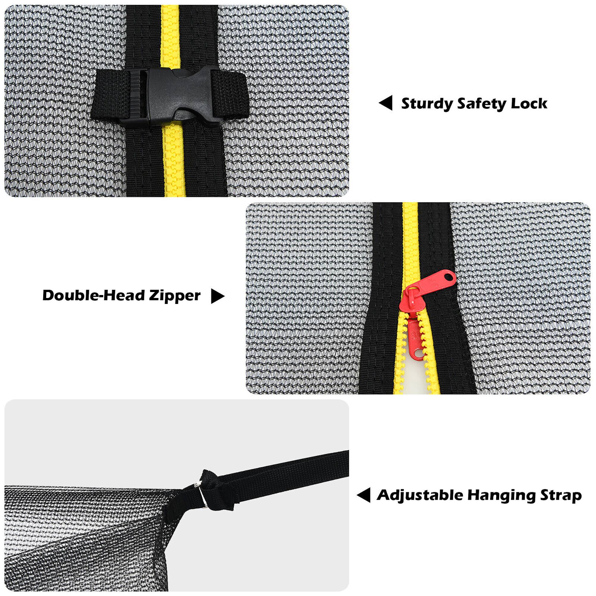 Sturdy Safety Lock  
Double-Head Zipper  
Adjustable Hanging Strap