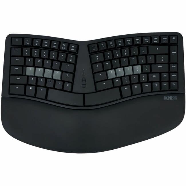 KINESIS - mWave Mechanical Keyboard for PC - Quiet Linear Switch - Wired/Wireless Connectivity - Bluetooth - Compact - 30 - Black