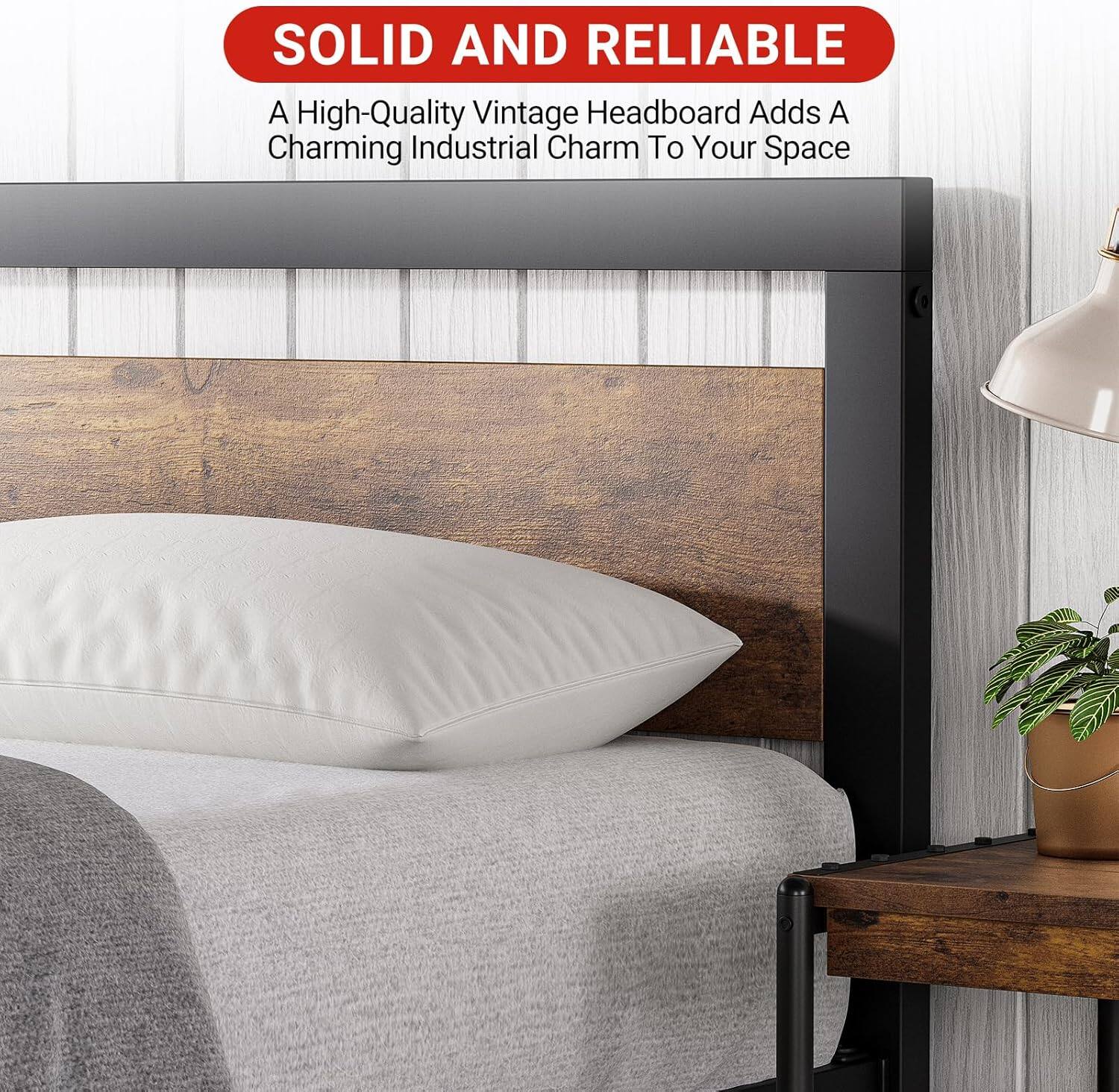 SOLID AND RELIABLE  
A High-Quality Vintage Headboard Adds A Charming Industrial Charm To Your Space