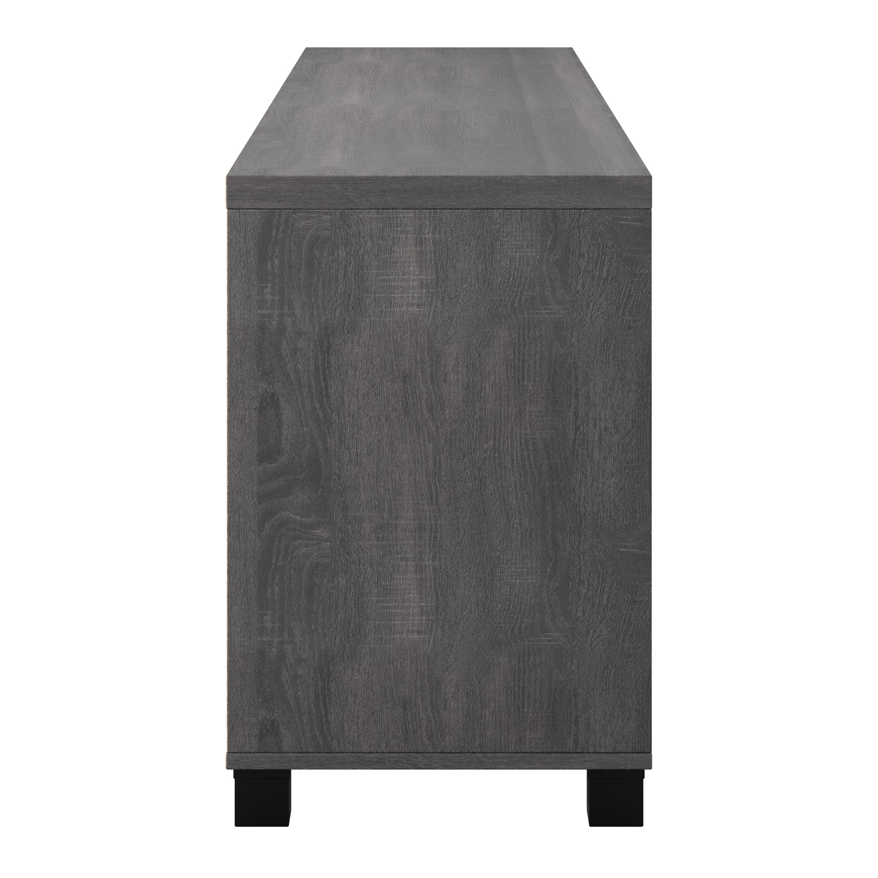 Angle. CorLiving - Virlomi Collection TV Stand with Enclosed Cabinets for Most TVs up to 85" - Dark Gray.