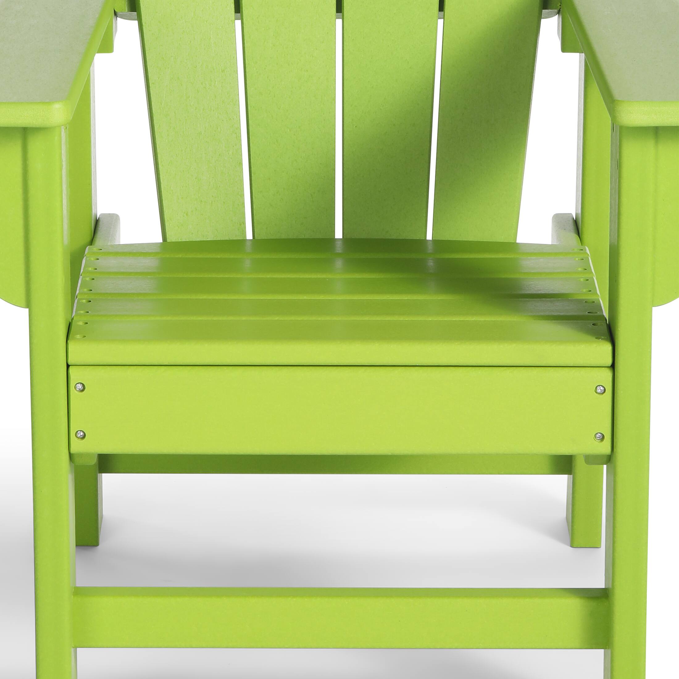 Alt View 6. WestinTrends - WestinTrends Malibu Kids Outdoor HDPE Adirondack Plastic Patio Chair - Lime.
