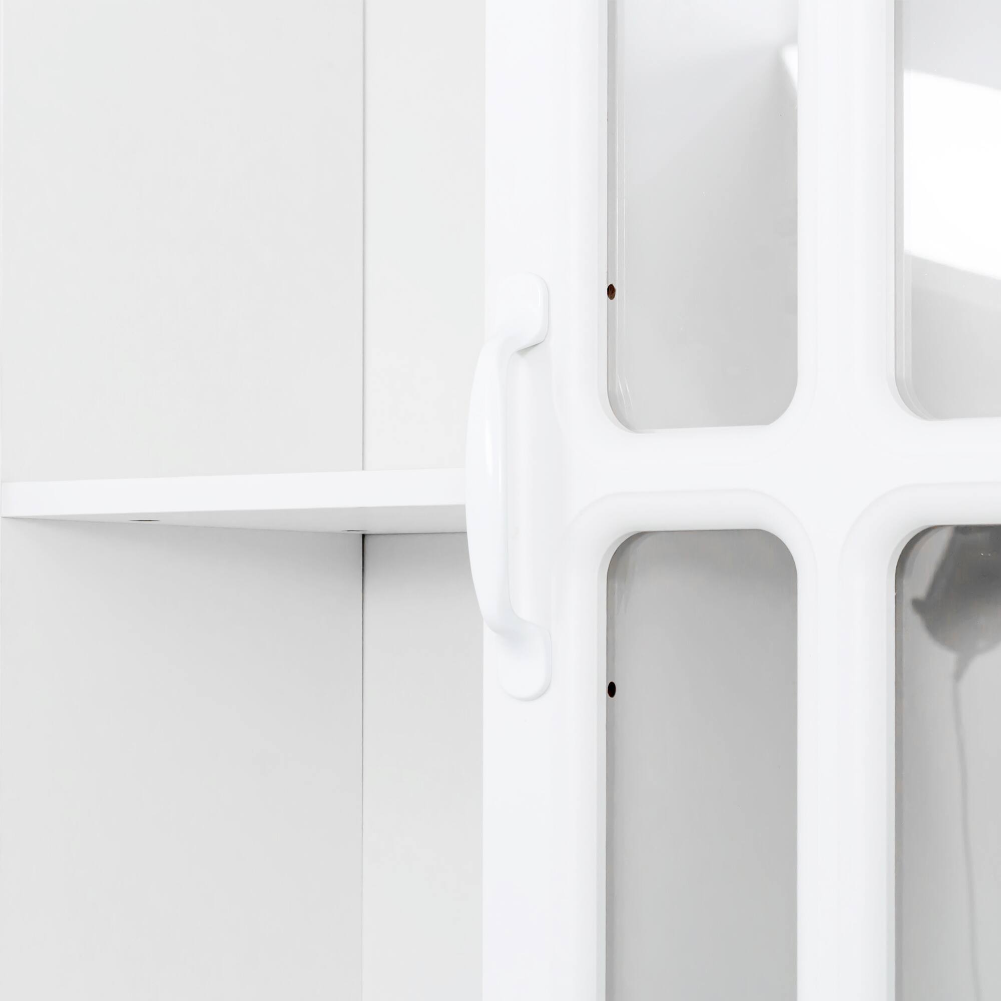 Alt View 9. Tiramisubest - L-Shaped Corner Computer Desk,Study Modern Style Table with Drawers,Bookshelf & Hutch,2-in-1 L-Shaped Design,White - White.