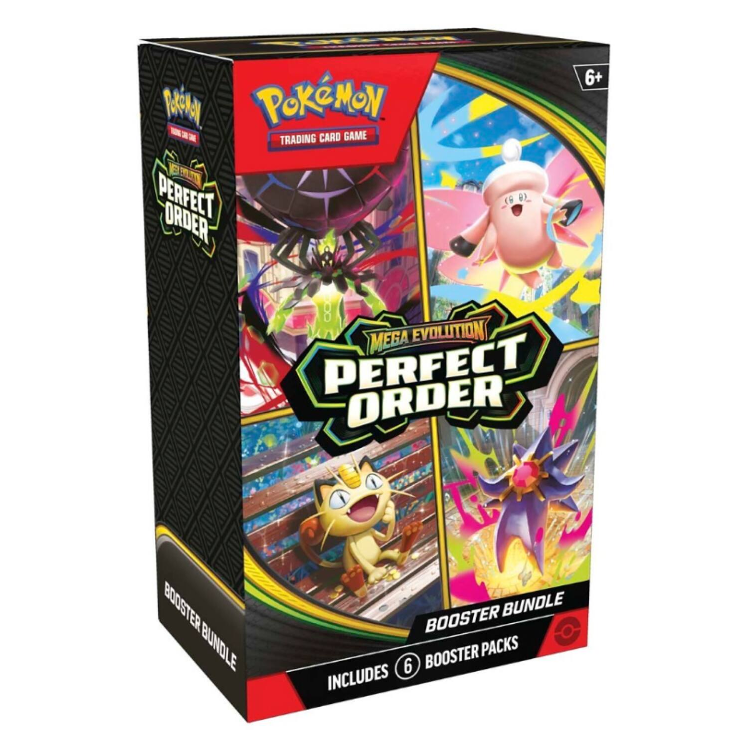 Pokémon Trading Card Game  
Mega Evolution Perfect Order  
Perfect Order Booster Bundle  
Includes 6 Booster Packs