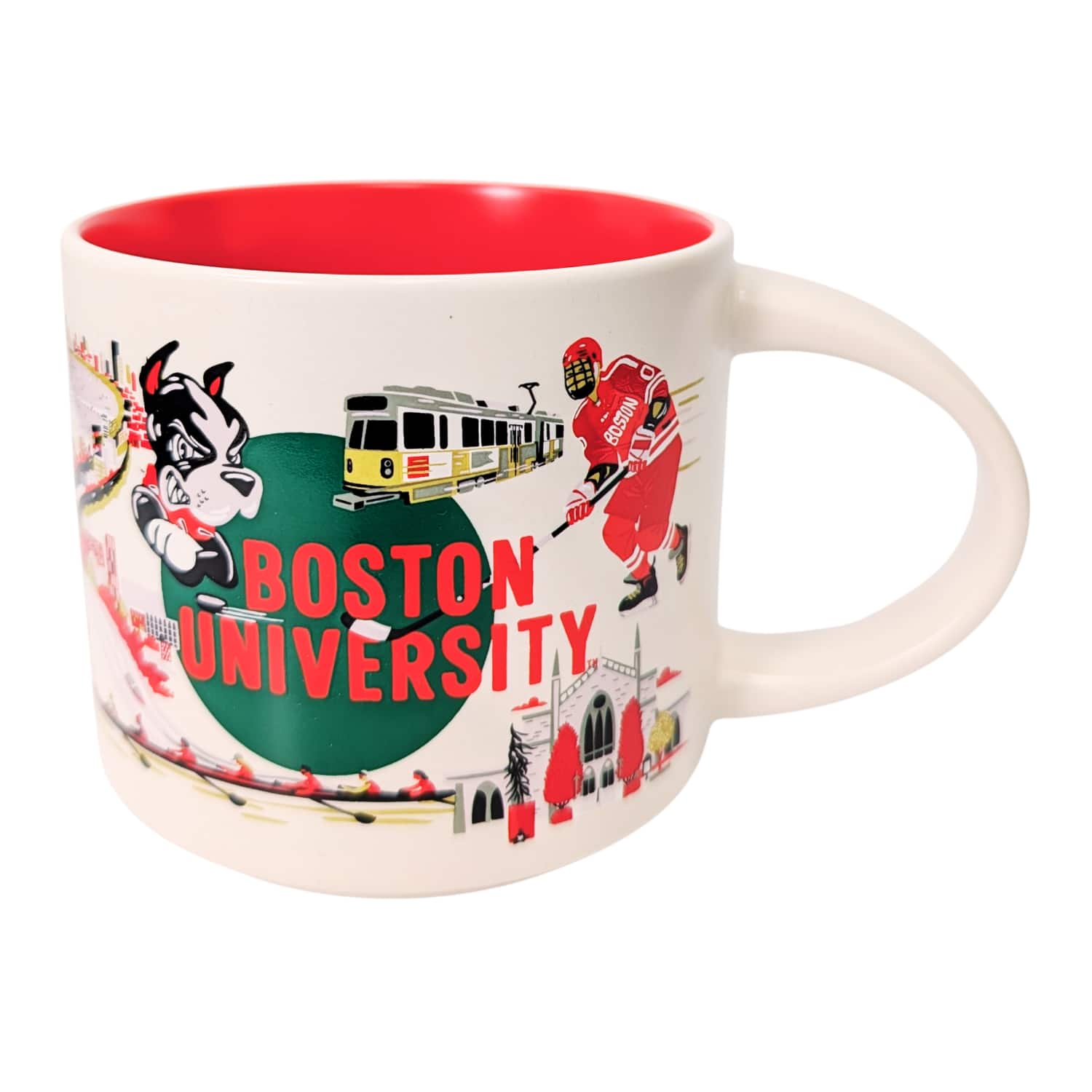 Starbucks - Discovery Series Campus Collection Boston University Ceramic Mug, 14 Oz - Green