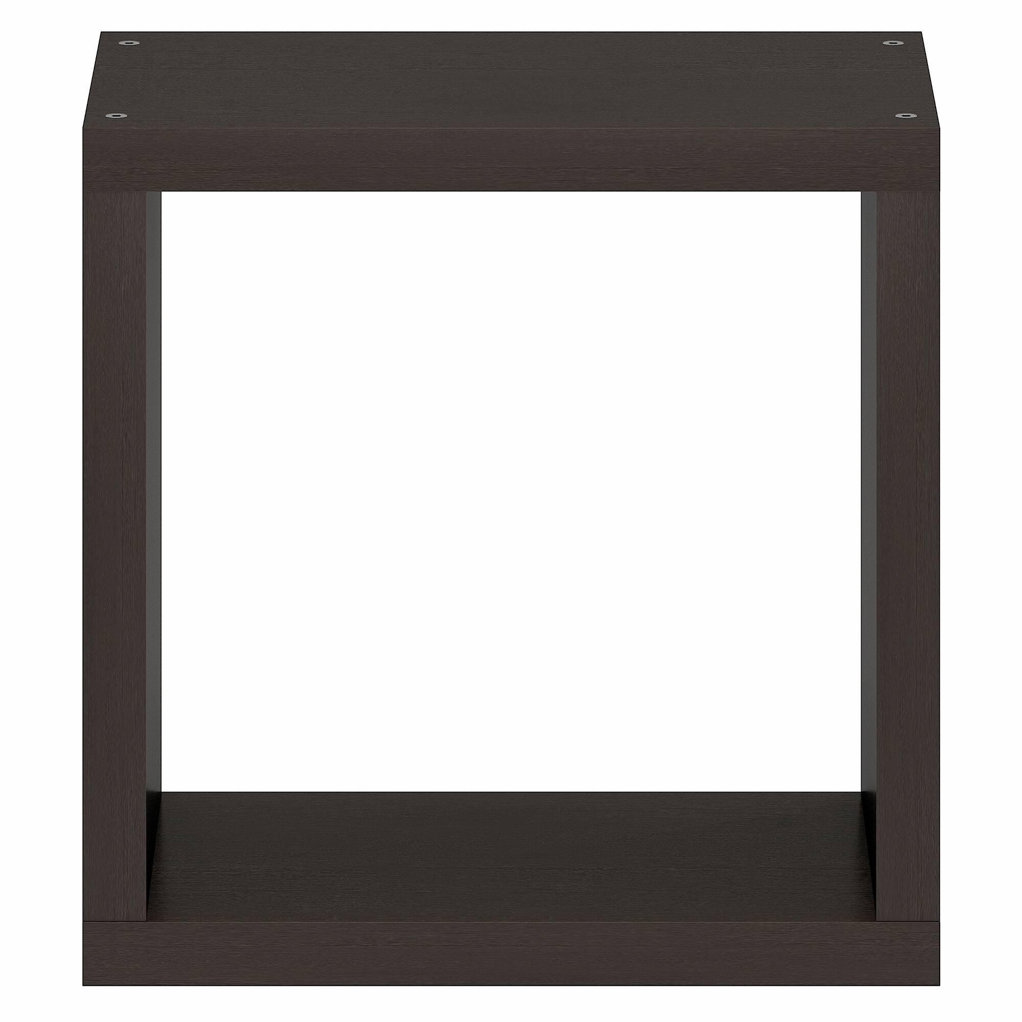 Alt View 7. Furinno - CUBICLE Floating Shelves for Wall, Cube Wall Shelf, Wall Mounted Book Shelf, for Bathroom, Bedroom, Living Room - Black Dark Oak.