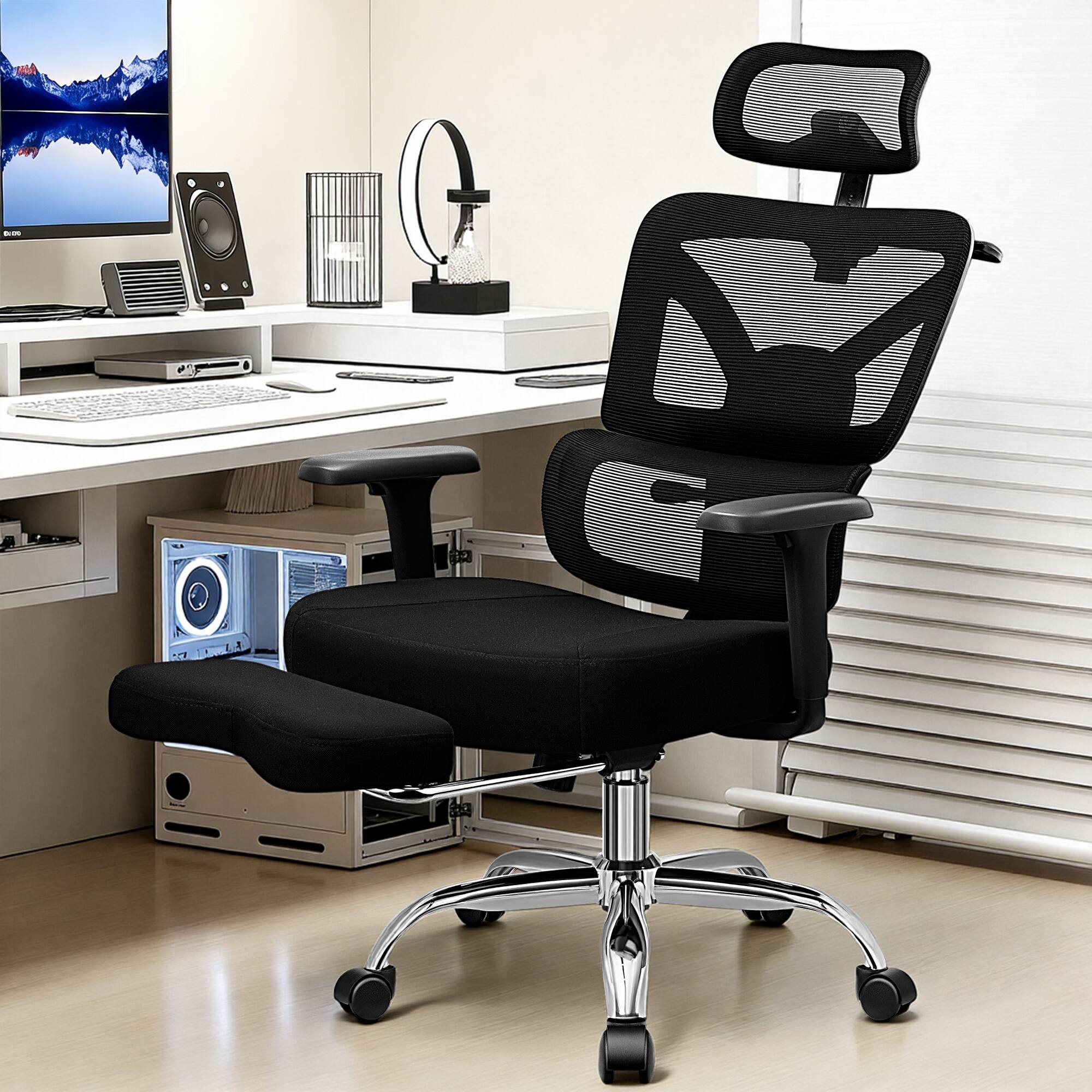 Black with Footrest