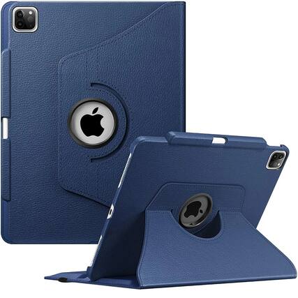Front. Kitcheniva - Swiveling Stand Case For iPad Pro 12.9 Inch 6th 5th 4th Gen Navy - Navy.