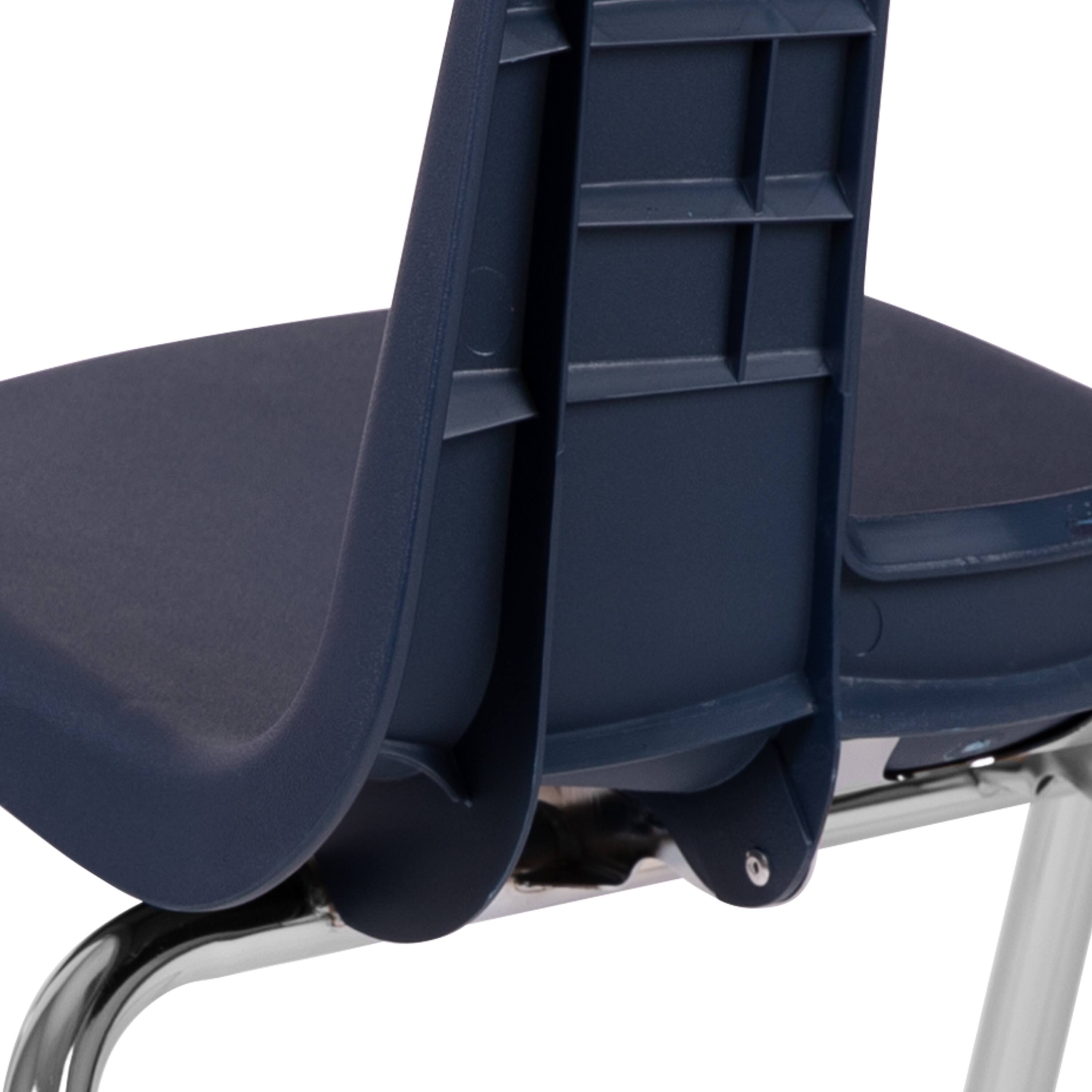 Alt View 9. Emma + Oliver - 4-pack Student Stack School Chair - 18-inch - Navy.