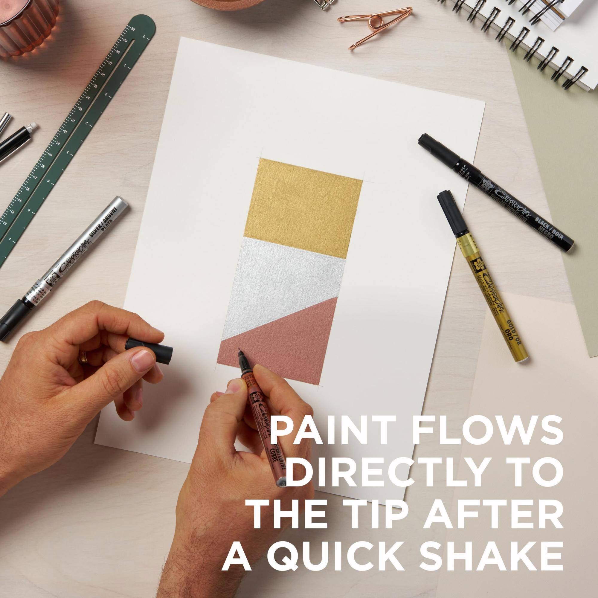 PLAYA ARGENT SILVE COMMENTS  
CallegRapher BLACK BLACK/NOIR MEGRO NOIR Camprablis: ORO GOLD! OR  
PAINT FLOWS COBRE DIRECTLY TO THE TIP AFTER A QUICK SHAKE