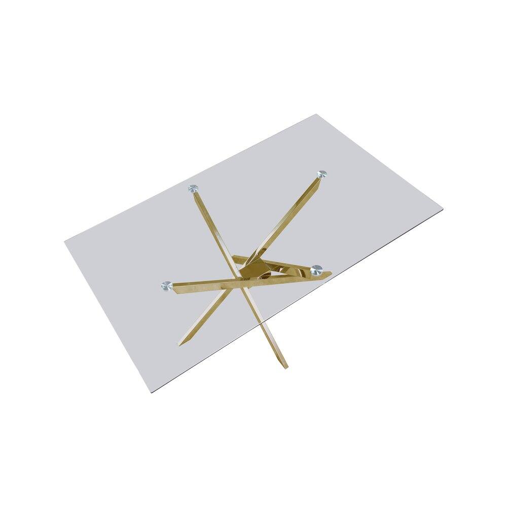 Alt View 3. Meridian Furniture - Xander Gold Dining Table - Gold.