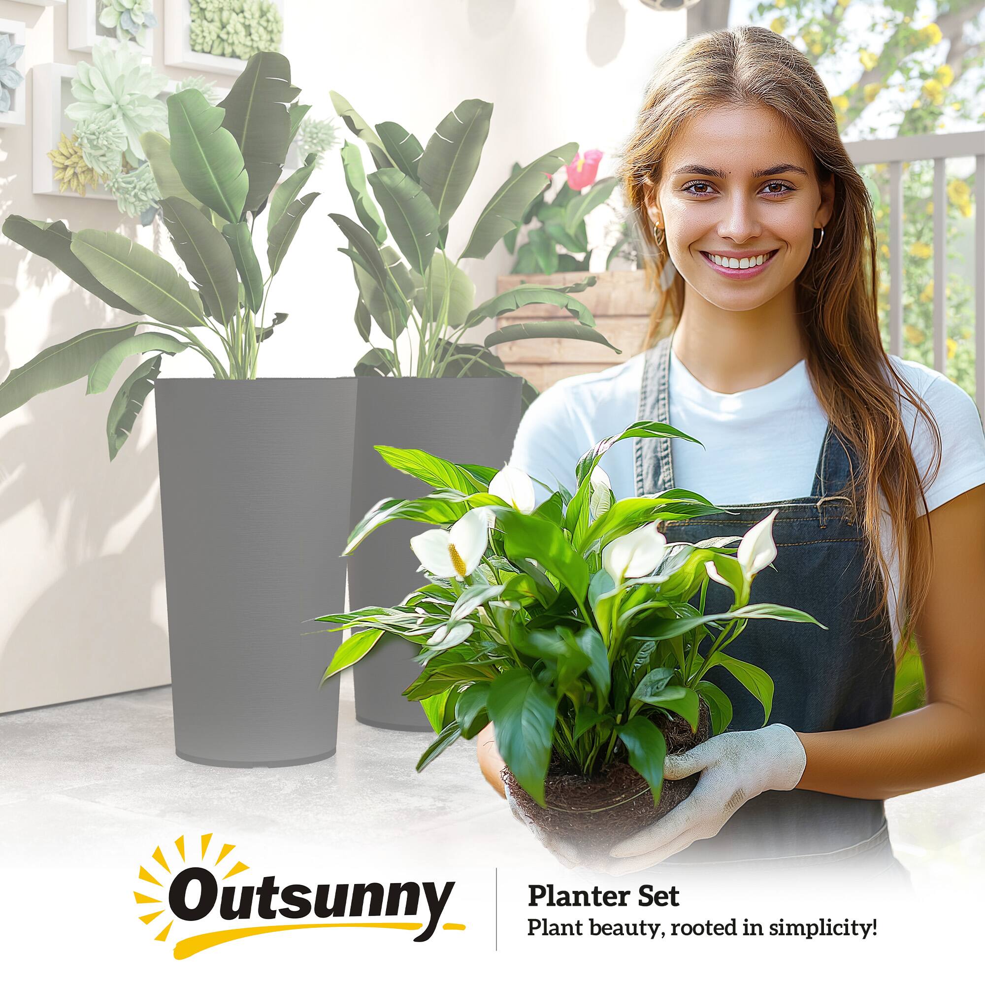 Outsunny Planter Set  
Plant beauty, rooted in simplicity!