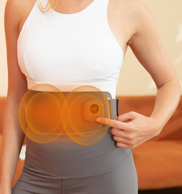 Alt View 4. Cluzine - Hot Compress Waist Abdomen Massager Body Shaping Massage Belt.