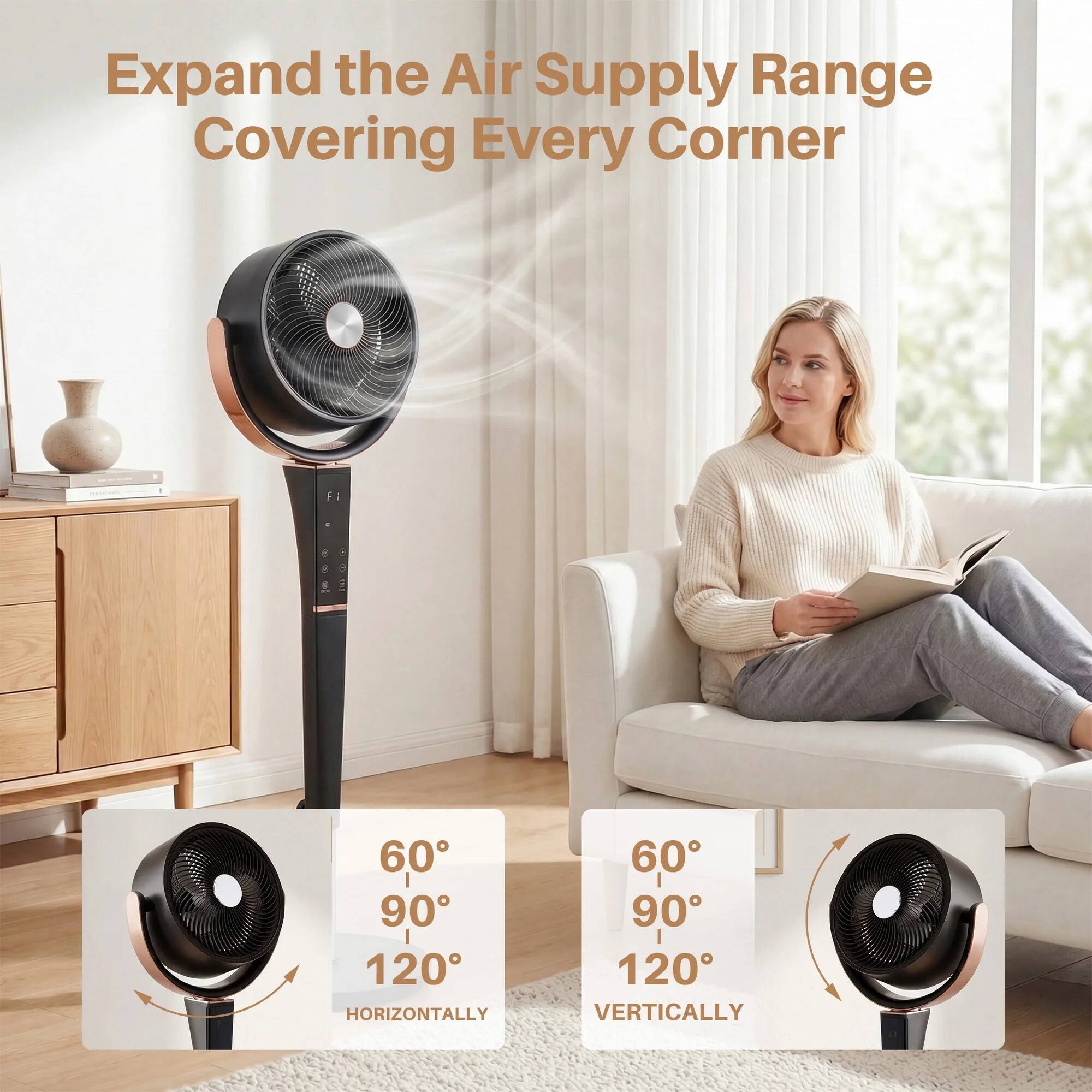Expand the Air Supply Range Covering Every Corner

FI 60 90 120 HORIZONTALLY

60°
90°
120°

VERTICALLY

60°
90°
120°
