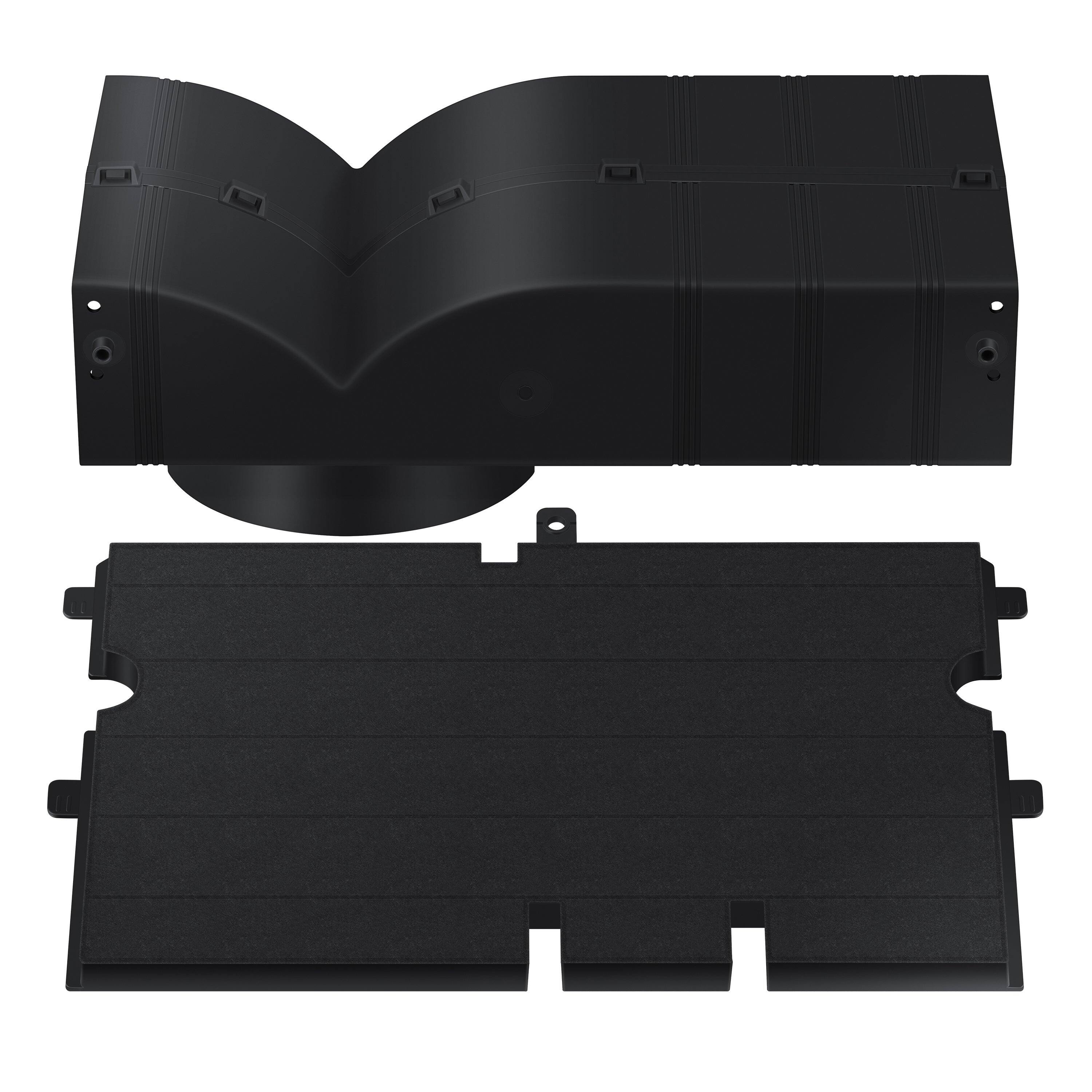 Front. Samsung - Recirculation Kit for Bespoke 6000 and 7000 Wall Mount Hoods - Black.
