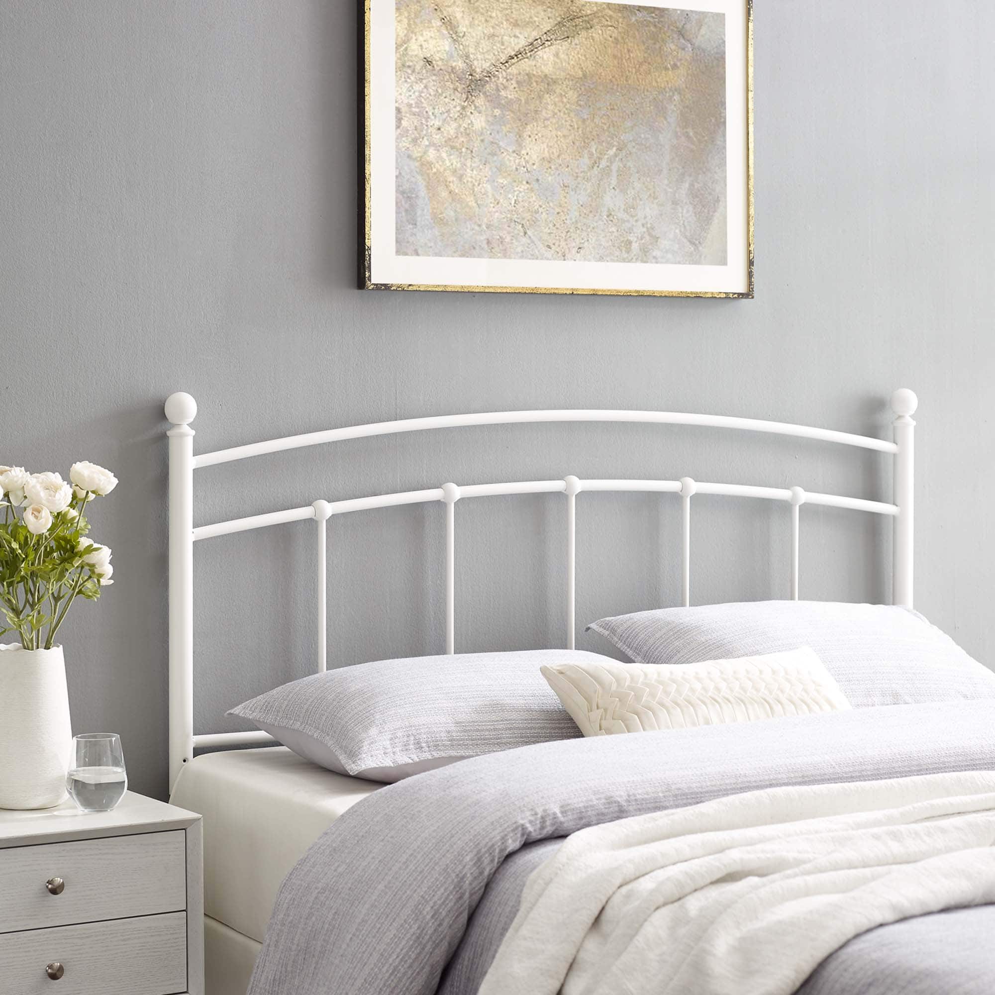 Abigail Metal Headboard by Modway - White