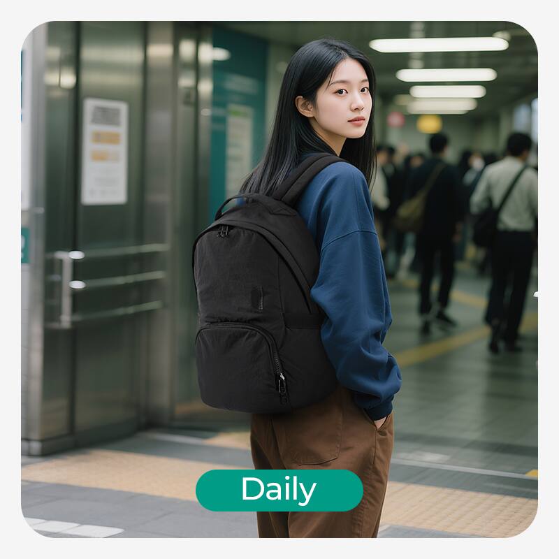 Alt View 7. Bagsmart - Zoraesque Laptop Backpack Fits 15.6" Computer, 20L Featherlight School Bookbag Casual Daypack for Women Men Travel - Pink.