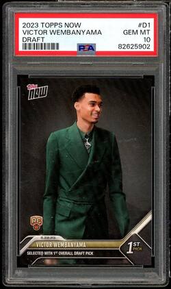 Victor Wembanyama Rookie Card 2023-24 Topps Now #D1 PSA 10