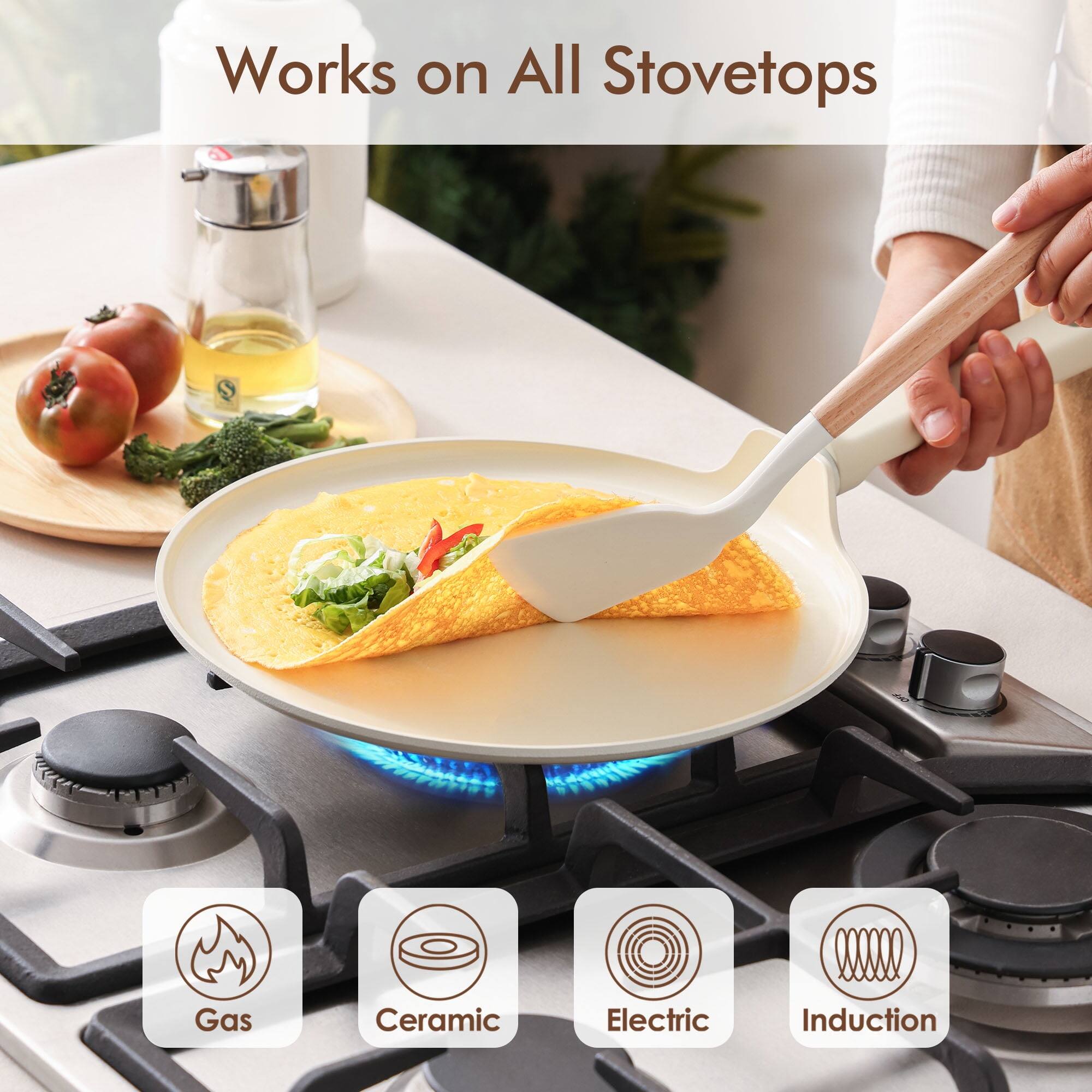 Works on All Stovetops

Gas  
Ceramic  
Electric  
Induction