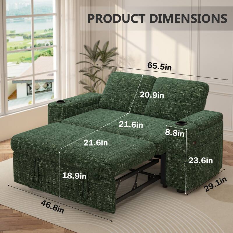 PRODUCT DIMENSIONS  
65.5in  
20.9in  
21.6in  
21.6in  
8.8in  
18.9in  
46.8in  
23.6in  
29.1in