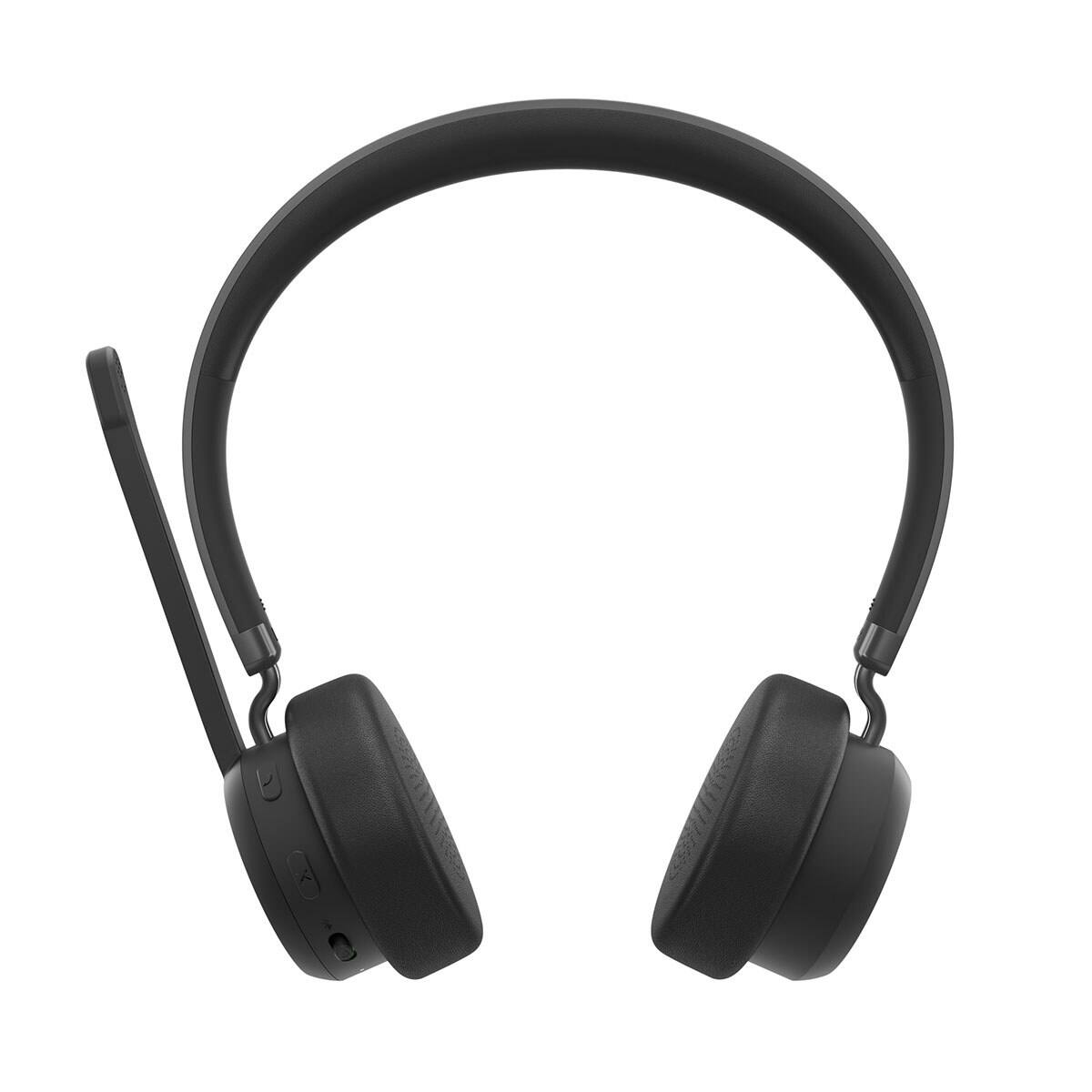 Alt View 6. Lenovo - Lenovo Wireless Closed-Back On-Ear Stereo Headset - Black.
