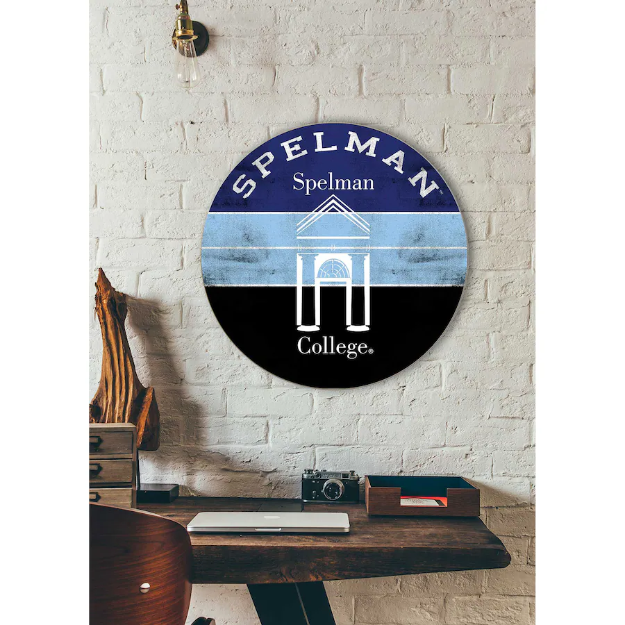 Spelman Hand Sign Jardine Spelman College Jaguars 20'' x 20'' Retro Logo Circle Sign Navy ...