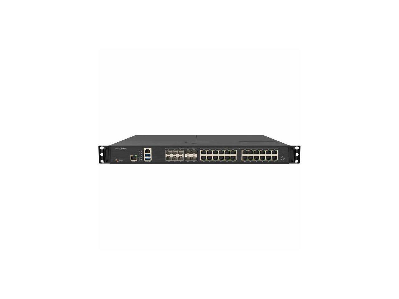 Front. SonicWall - SonicWall NSa 3800 w/ Secure Upgrade Plus (2-Year Advanced Protection Security Suite) | 03-SSC-4657 - Unknown.