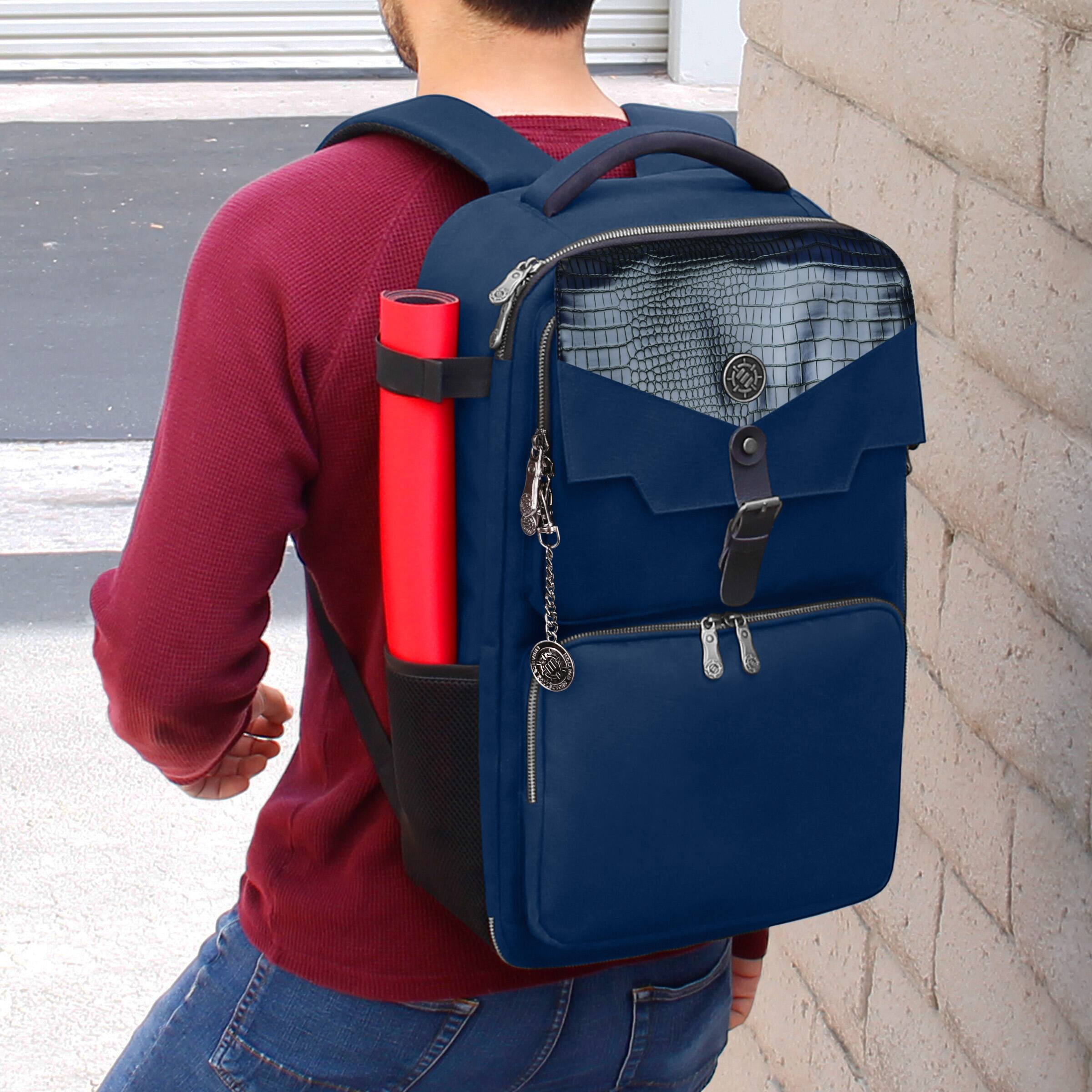 Alt View 3. ENHANCE - ENHANCE MTG Backpack Collector's Edition, TCG Card Organization (Dragon Blue) - Dragon Blue.