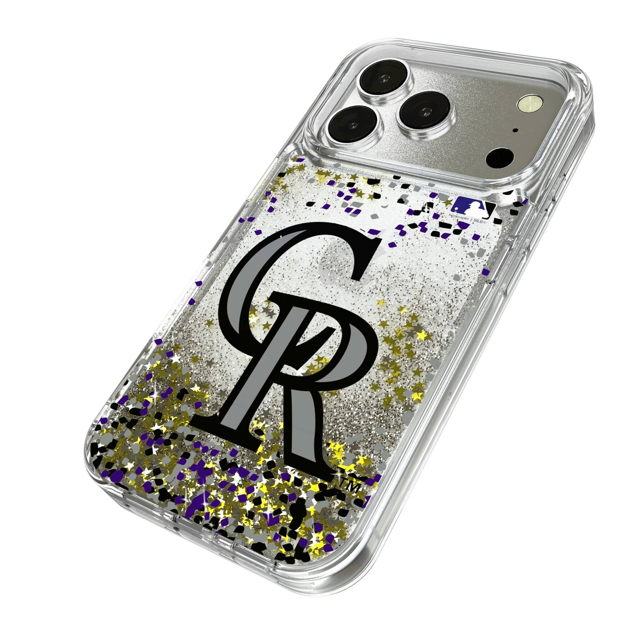 Alt View 1. Keyscaper - Colorado Rockies Glitter Confetti iPhone Case - 13 - Multicolor.