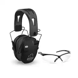 Walker’s - Walker's Razor Slim Quad Bluetooth Earmuffs (Black) with Clear Shooting Glasses - Not Available