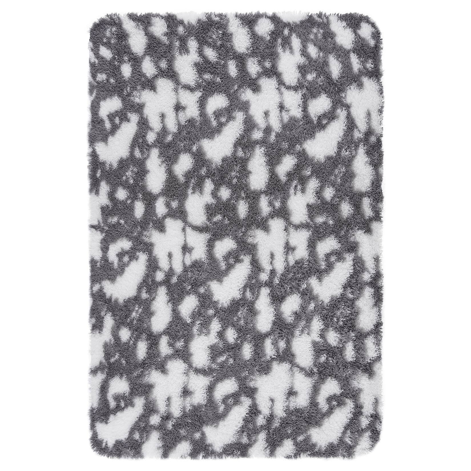 Front. GAOMON - Modern Cloud Pattern Area Rug Non Slip Non Shedding Ultra Soft Floor Cover for Bedroom Living Room Bathroom - Dark Grey.