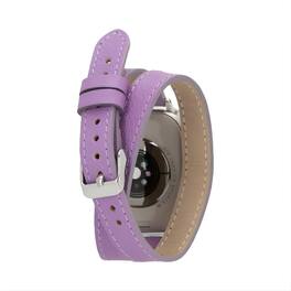 Kitcheniva - Premium Double Tour Leather Bands For Apple Watch Series 9 Ultra 2 And SE 45mm - Lilac