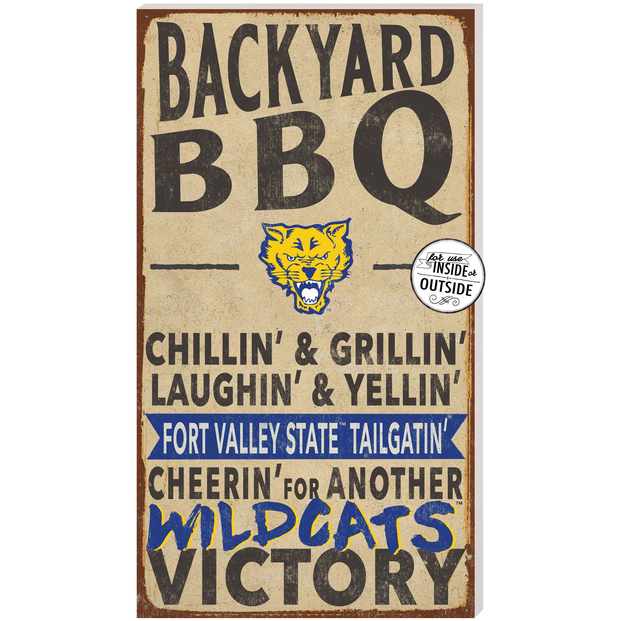 Fort Valley State Wildcats 11'' x 20'' Indoor/Outdoor BBQ Sign